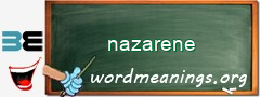 WordMeaning blackboard for nazarene